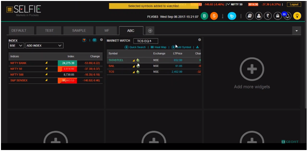 Geojit SELFIE Gold- Geojit Browser based Trading Platform